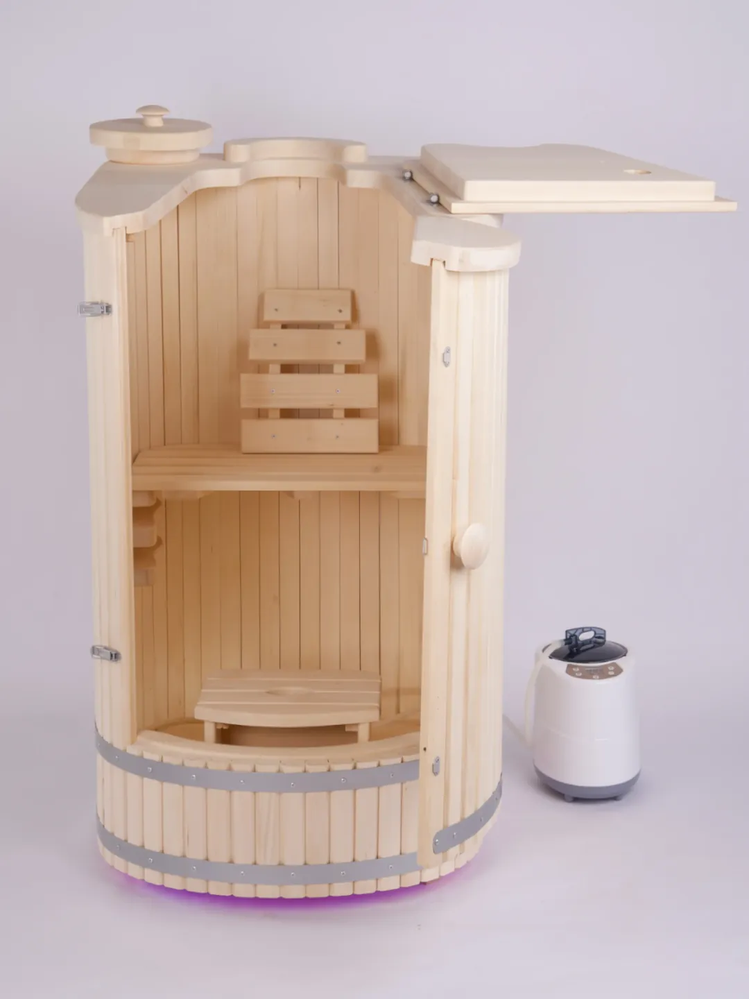 Fitosauna Slim z drewna lipowego + generator pary 2000W