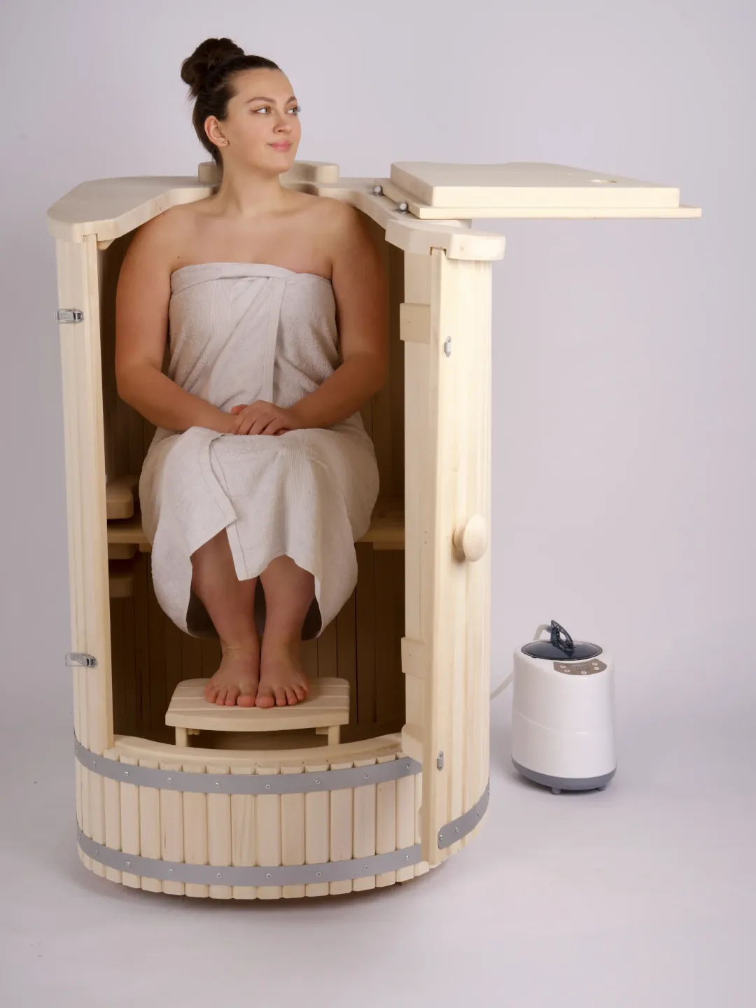 Fitosauna Slim z drewna lipowego + generator pary 2000W